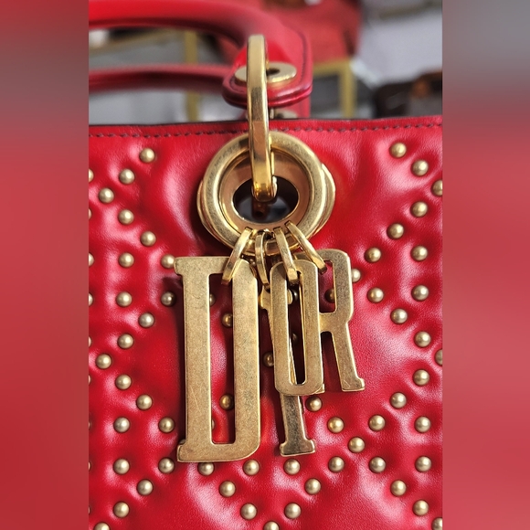 Mini Lambskin Cannage Studded Supple Lady Dior Satchel in full inclusion and COA - Picture 6 of 16